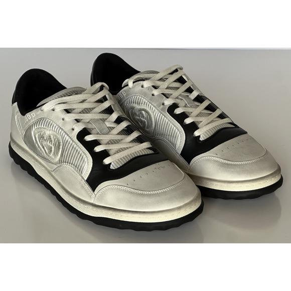 Gucci Dali Soft White/Black Leather Sneakers 13 US (Gucci 12.5) Italy 741656 NIB main image 12